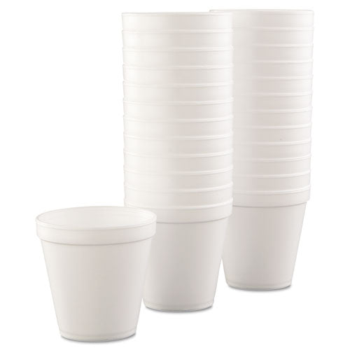 Foam Containers, Squat, 16 Oz, White, 25/bag, 20 Bags/carton