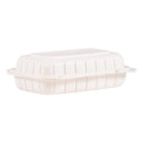 Proplanet Hinged Lid Containers, Hoagie Container, 6.5 X 9 X 2.8, White, Plastic, 200/carton