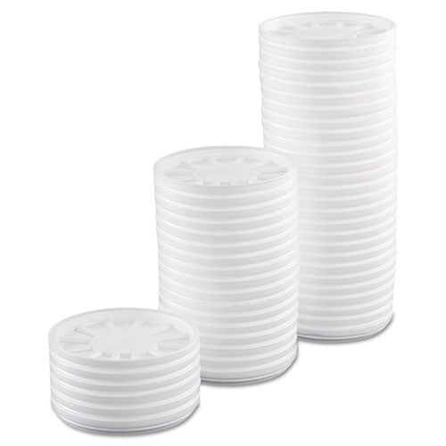 Vented Foam Lids, Fits 6 Oz To 32 Oz Cups, White, 50 Pack, 10 Packs/carton