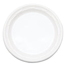 Famous Service Plastic Dinnerware, Plate, 6" Dia, White, 125/pack