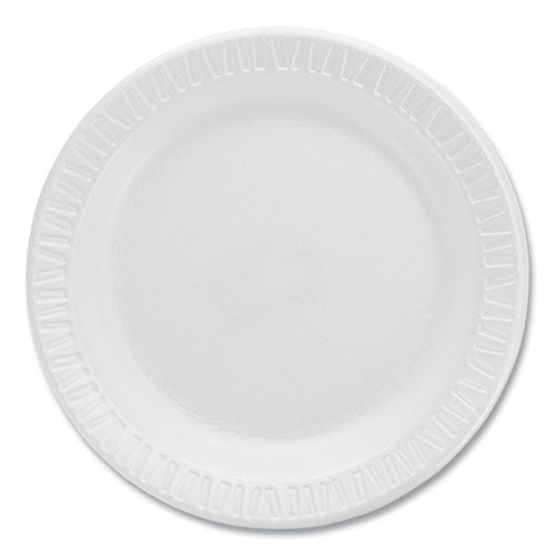 Quiet Classic Laminated Foam Dinnerware Plates, 6" Dia, White, 125/pack, 8 Packs/carton