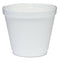 Food Containers, Squat, 8 Oz, White, Foam, 1,000/carton