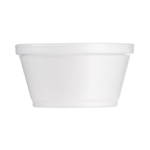 Foam Container, Extra Squat, 8 Oz, White, 1,000/carton