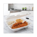 Insulated Foam Hinged Lid Containers, 3-compartment, 9 X 9.4 X 3, White, 200/pack, 2 Packs/carton