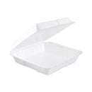 Foam Hinged Lid Containers, 9.25 X 9.5 X 3, 200/carton