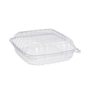 Clearseal Hinged-lid Plastic Containers, 9.3 X 8.8 X 3, Clear, Plastic, 100/bag, 2 Bags/carton