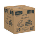 Clearseal Hinged-lid Plastic Containers, 9.3 X 8.8 X 3, Clear, Plastic, 100/bag, 2 Bags/carton