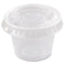 Portion/souffle Cup Lids, Fits 0.5 Oz To 1 Oz Cups, Pet, Clear, 125 Pack, 20 Packs/carton