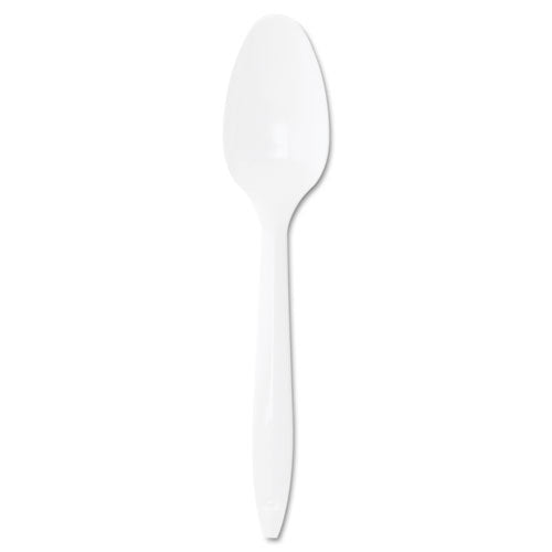 Style Setter Mediumweight Plastic, Spoons, White, 5.6", 1000/carton