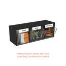 Tilt Bin Interlocking Multi-bin Storage Organizer, 3 Sections, 23.63" X 7.75" X 9.5", Black/clear