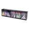 Tilt Bin Interlocking Multi-bin Storage Organizer, 5 Sections, 23.63" X 5.25" X 6.5", Black/clear