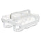 Stackable Caddy Organizer With S, M And L Containers, Plastic, 10.5 X 14 X 6.5, White Caddy/clear Containers