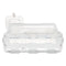 Stackable Caddy Organizer With S, M And L Containers, Plastic, 10.5 X 14 X 6.5, White Caddy/clear Containers