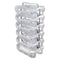 Stackable Caddy Organizer With S, M And L Containers, Plastic, 10.5 X 14 X 6.5, White Caddy/clear Containers