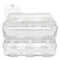 Stackable Caddy Organizer With S, M And L Containers, Plastic, 10.5 X 14 X 6.5, White Caddy/clear Containers