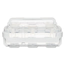 Stackable Caddy Organizer With S, M And L Containers, Plastic, 10.5 X 14 X 6.5, White Caddy/clear Containers