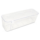 Stackable Caddy Organizer With S, M And L Containers, Plastic, 10.5 X 14 X 6.5, White Caddy/clear Containers