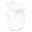 Stackable Caddy Organizer With S, M And L Containers, Plastic, 10.5 X 14 X 6.5, White Caddy/clear Containers