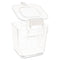 Stackable Caddy Organizer With S, M And L Containers, Plastic, 10.5 X 14 X 6.5, White Caddy/clear Containers