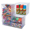 Stackable Cube Organizer, 1 Compartment, 6 X 6 X 6, Plastic, Clear