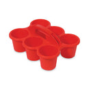 Little Artist Antimicrobial Six-cup Caddy, Red