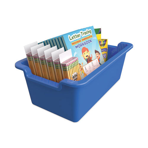 Antimicrobial Rectangle Storage Bin, Blue