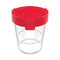 Antimicrobial No Spill Paint Cup, 3.46 W X 3.93 H, Red