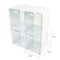 Tilt Bin Interlocking 4-bin Organizer, Plastic, 4.63 X 4.88 X 5.5, White/clear