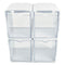 Tilt Bin Interlocking 4-bin Organizer, Plastic, 4.63 X 4.88 X 5.5, White/clear