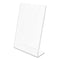 Superior Image Slanted Sign Holder, Portrait, 8.5 X 11 Insert, Clear