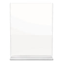 Superior Image Double Sided Sign Holder, 8.5 X 11 Insert, Clear