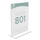 Superior Image Double Sided Sign Holder, 8.5 X 11 Insert, Clear