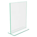 Superior Image Premium Green Edge Sign Holders, 8.5 X 11 Insert, Clear/green