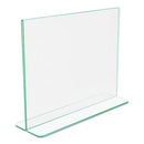 Superior Image Premium Green Edge Sign Holders, 11 X 8.5 Insert, Clear/green