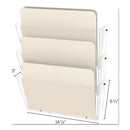 Unbreakable Docupocket Wall File, 3 Sections, Letter Size, 14.5" X 3" X 6.5", Clear, 3/pack