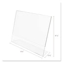 Classic Image Slanted Sign Holder, Landscaped, 11 X 8.5 Insert, Clear