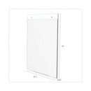 Classic Image Wall-mount Sign Holder, Portrait, 8.5 X 11, Clear