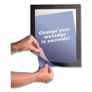 Self Adhesive Sign Holders, 10.5 X 13, Clear With Black Border, 2/pack