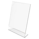 Classic Image Slanted Sign Holder, Portrait, 8.5 X 11 Insert, Clear