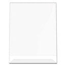 Classic Image Slanted Sign Holder, Portrait, 8.5 X 11 Insert, Clear