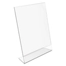 Classic Image Slanted Sign Holder, Portrait, 8.5 X 11 Insert, Clear