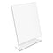 Classic Image Slanted Sign Holder, Portrait, 8.5 X 11 Insert, Clear