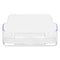 Horizontal Business Card Holder, Holds 50 Cards, 3.88 X 1.38 X 1.81, Plastic, Clear