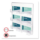 6-pocket Business Card Holder, Holds 480 Cards, 8.5 X 1.63 X 9.75, Plastic, Clear