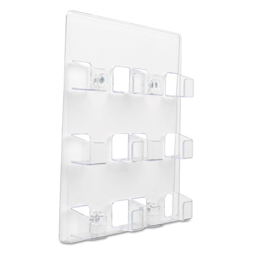 6-pocket Business Card Holder, Holds 480 Cards, 8.5 X 1.63 X 9.75, Plastic, Clear