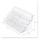 8-pocket Business Card Holder, Holds 400 Cards, 7.78 X 3.5 X 3.38, Plastic, Clear