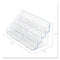 8-pocket Business Card Holder, Holds 400 Cards, 7.78 X 3.5 X 3.38, Plastic, Clear