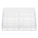 8-pocket Business Card Holder, Holds 400 Cards, 7.78 X 3.5 X 3.38, Plastic, Clear