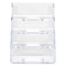 4-pocket Business Card Holder, Holds 200 Cards, 3.94 X 3.5 X 3.75, Plastic, Clear