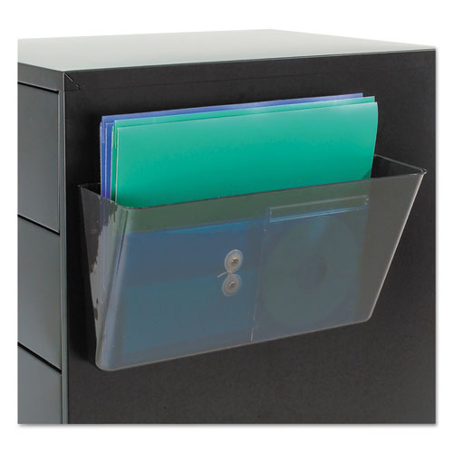 Magnetic Docupocket Wall File, Letter Size, 13" X 4" X 7", Smoke